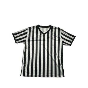 Referee Shirt Unisex Large  Black & White Striped